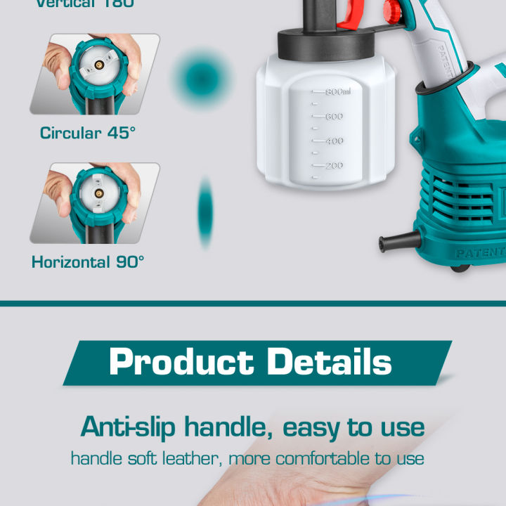 TOTAL%20550W%20Corded%20HVLP%20Spray%20Gun%20with%20Viscosity%20Measuring%20Cup,%20Nozzle%20Cleaning%20Needle%20and%20Shoulder%20Strap%20TT5006%20-%20Image%204