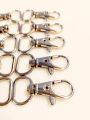 6,12 pcs 40mm Silver, K.C Gold Swivel Clasp Trigger Snap Hook 40mm Lock for Keychains, Bags, Belts, and DIY Crafting Accessories - Durable Metal Clip for Jewelry Making | Sturdy Metal Clasp with 360-Degree Rotation. 