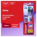 Colgate Zig Zag Toothbrush - Twin Pack (Medium). 