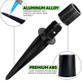 12 Pack Metal Replacement Stakes for Solar Lights Outdoor, 0.78 X 5.35 Inch Solar Pathway Lights Spike Replacer Easy to Use. 
