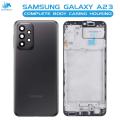 Samsung Galaxy A23 4G Housing Middle Frame With Side Button and Camera Lens Complete Body Casing Replacement For Galaxy A23 4G - Black. 