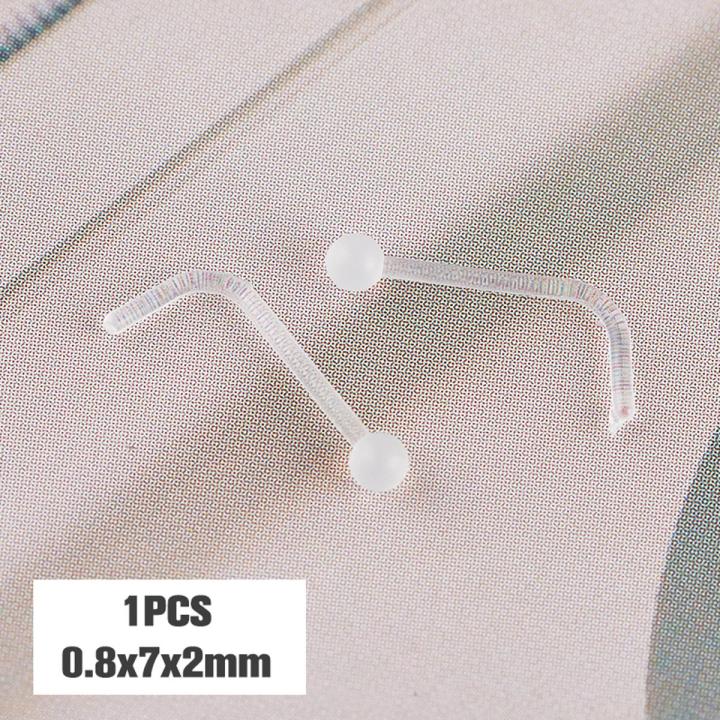 Clear Piercing Retainers Septum Retainer Nose Studs Flexible Lip Ear Tongue Ring Lonni
