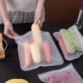 PEVA silicone food storage bag containers reusable freezer bag zip lock bags kitchen organizer pouch silicone food bag. 