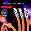 3 in 1 120W 6A Fast Charging All in One Cable For Huawei Xiaomi iPhone Samsung And All Types Of Smart Phone Multi-Purpose Cable. 