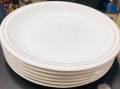 Plates - Dinner Plates Melamine Size 9 inches - Curry Plates Double Glazed Large  (Set of 6). 