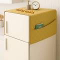 Cotton Quilted Fridge cover with Multi-Purpose Side Pockets. 