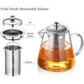 Infuser Tea Kettle 950 ml, glass teapot with stainless steel infuser, Removable Loose Tea Infuser Stovetop Safe Glass teapot. 