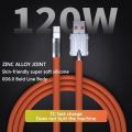 120W 6A Liquids Silicone Super Fast Charge USB Cable With LED Light Type-C & Micro USB For Xiaomi Huawei Samsung Vivo 1M. 