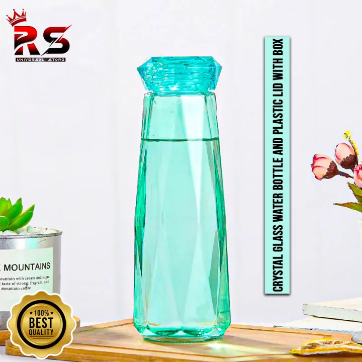 Crystal%20Glass%20Water%20Bottle%20and%20Plastic%20LID%20with%20Box%20(Glass%20Material)%20Smart%20Diamond%20Glass%20Colored%20Travel%20Water%20Bottle%20Fancy%20&%20Stylish%20Bottles%20-%20Image%202