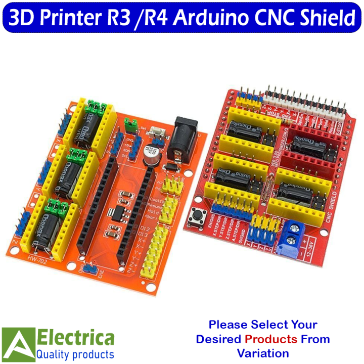 Accessory A4988 Driver Shield V3 3d Printer Expansion Board Cnc Shield V4 for 3D printer laser engraver machine by Electrica