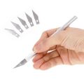 Metal Precision Paper Cutting Cutter | Art Knife Tool For Craft Set Model Making Carving Scoring | Pen Type Knife With 6 Blades For DIY Creator And Artist Tool. 