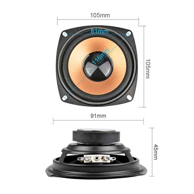 Full Range 3 Inches Audio Speaker Subwoofer Amplifier Speakers 3 Inch For Audio Sound Amplifier Speakers 1 Pc