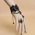 Gothic Red Rose Lace Bracelet for Women Punk Black Lace Bracelet Girls Halloween Jewelry All Saints' Day Gift Hand Accessories Fleursbiy. 