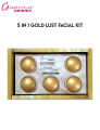 Glamorous Face Gold Lust Facial Kit 5 In 1 Glowing Repair Kit Polish The Skin , Removing Dead Cells , All Types Of Skin Cleanser , Massage , Scrub , Polish , Mask. 