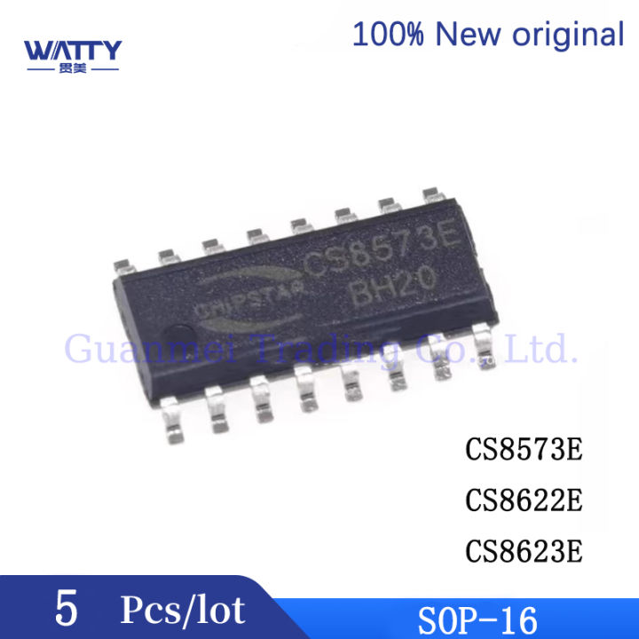 5 Pcs/Lot  CS8573E CS8622E CS8623E SOP-16 Audio amplifier IC chip Circuitry Part