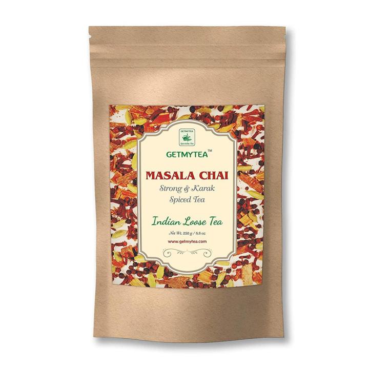 Masala Chai - Strong & Kadak Spiced Tea - 250 Grams [ 170 Cups ] | 100% Natural Spices | Adrak Chai | Cardamom Tea | Ginger Tea | Elaichi Chai | Chai Masala | Masala Chai Patti