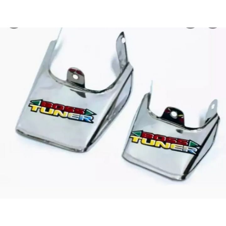 Motorcycle Mud Flap (Dumchi) Metal Chromed 1 Pair Rear & Front for All 70cc/cg125 Bikes