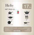 Hefty Nonstick Cookware set 14 pcs Orignal Sonex cookware set- Black. 