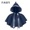 Adult Hooded Cape Short Cape Hooded Lace Up Printed Contrast Color Medieval Vintage Halloween Cosplay Stage Show Performance Unisex Witch Vampires Shawl Gothic Cape. 