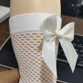I LOVE DADDY&MUMMY-Big Bowknot Baby Socks Black White Mesh Breathable Girls Socks Toddler Summer Fishnet Knee Kids Socks. 