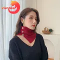Vist Fox Knitted Scarf Button Closure Women Scarf Winter Neck Warmer. 