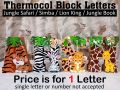 3D Block Letters JUNGLE SAFARI / SIMBA / LION KING (Thermocol). 