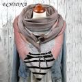 ECHIDNA Warm Scarves Thickness Fine Stitching Exquisite Cute Cats Pattern Winter Triangle Scarf. 