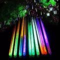 Multi-Color Rain Meteor Shower Led Lights Waterproof Tubes Snowfall String Garden Christmas light decorating. 