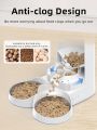 ROJECO Automatic Cat Feeders for 2 Cats, 4L Cat Food Dispenser with APP Control, Double Stainless Steel Bowls, Dual Power Supply and Low Food Alarms, 2.4GHz Wi-Fi Enabled Pet Feeder for Cats and Dogs. 