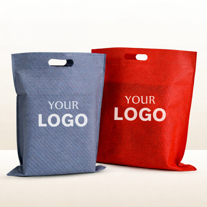 Pack of 100 Boutique Packaging Bags – Non Woven D-Cut Carry Bags – Eco ...