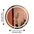 Mirror | light mirror | wall mounted led mirror modern design wire operated 24 inch and 18 inch 4mm thik imported glass usage Bedroom, Bathroom, Living room, Dressing table and Makeup. 