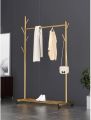 Single Pole Standing Coat Rack With Wheels, Metal Hanger Bedroom Floor Clothes Rack Hangers. 
