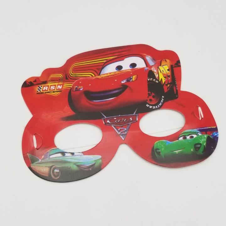 CARS THEME PAPER MASKS ( PACK OF 10 PAPER MASKS )