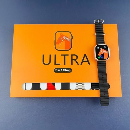 ULTRA 7iN1 Smart Watch with HD Screen and 7 Interchangeable Straps