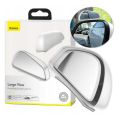 BASEUS Large View OF Blind Spot AND Reversing Auxiliary Mirrors / Rear View Mirror CAR MOUNT 2Pcs/Pair - WHITE. 
