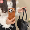 Fashion Cute Wave Point Dot Funny DIY 3D Doll Cat Couples Case Compatible for IPhone 16 11 15 14 13 12 Pro Max XS XR X 14 16 15 Plus Max Luxury Leather Texture Soft Case. 
