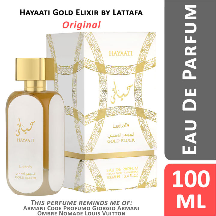 Hayaati Gold Elixir 100ml Lattafa Perfumes for Unisex PERFUME FOR MEN AND WOMEN EDP