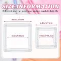 XHHDQES 2Pc Frame Square Embroidery Hoops Q Snaps for Quilting Frame Sewing Hoop, 6X6 Inch,8X8 Inch. 