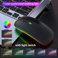 Mouse Wirelesss Bluetooth 2 In 1 Wireless Dual Mode Optical Mouse 2.4G Mouse Ergonomic Portable Rechargeable Mice For laptop. 