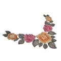 Embroidered Floral Lace Neckline Neck Collar Trim Clothes Sewing Patch B - intl. 