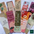 Pack of 3 Round Corners Pinterest Style Bookmarks for Book Readers - Size - 6x2 Inches. 