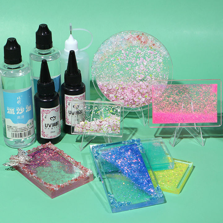 Bicai Quicksand Oil DIY Quicksand Shell Bar Shell Quicksand Mobile Phone Case Quicksand Stick Crystal Glue UV Glue Handmade
