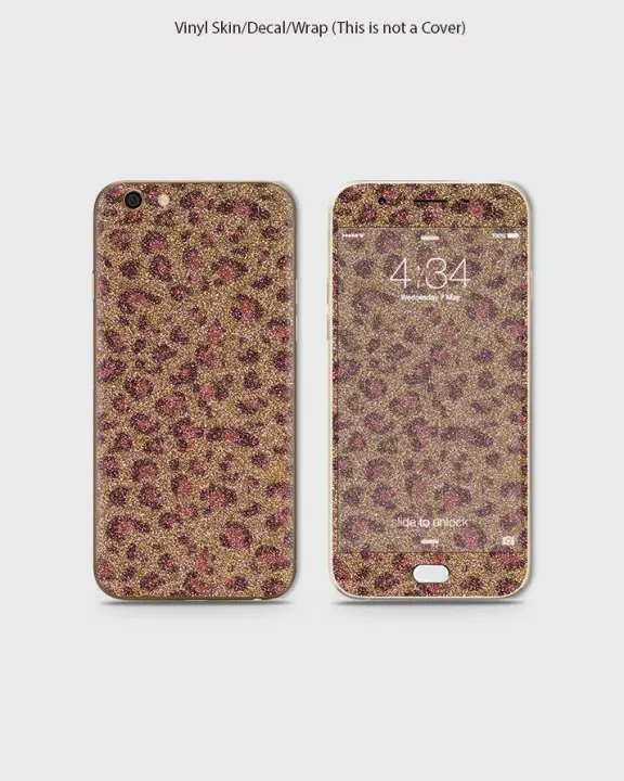 Oppo%20F1S%20Phone%20Skin%20Front%20Back%20And%20Sides%20Pink%20Glitter%20Leopard%20Texture%20Skin%20-%20Image%203