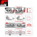Tail Tidy CNC Adjustable Short Motorcycle Tail With Indicators & Number Plate Holder With Ultra Bright 3 Smd Light Sleek Design For Motorcycle - 3 Color Option - Red, Black, Blue - Universal fitment eg Derbi, Honda, Yamaha etc - Motex Auto Line. 