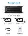 VTIN Punker Portable Wireless Bluetooth Speaker 20W Output Dual 10W Drivers Outdoor Waterproof Speaker with Mic 30Hour Playtime for Smartphones. 