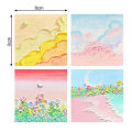 Memo Note Wide Application Bright-colored Clear Pattern Memo Notepad. 