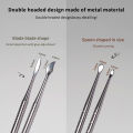 Metal Double-headed Nail Carving Rod Extension Glue Removal Stick Gel Removal Spatula Nail Polish Dipping Removal Tool CF8. 
