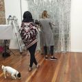 Background Silver Foil Curtain Backdrop Metallic Tinsel Curtains Grad Party Silver Foil Curtain. 