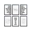 Work Motivational Qoutes For Office / Companies Set of 6 frames. 