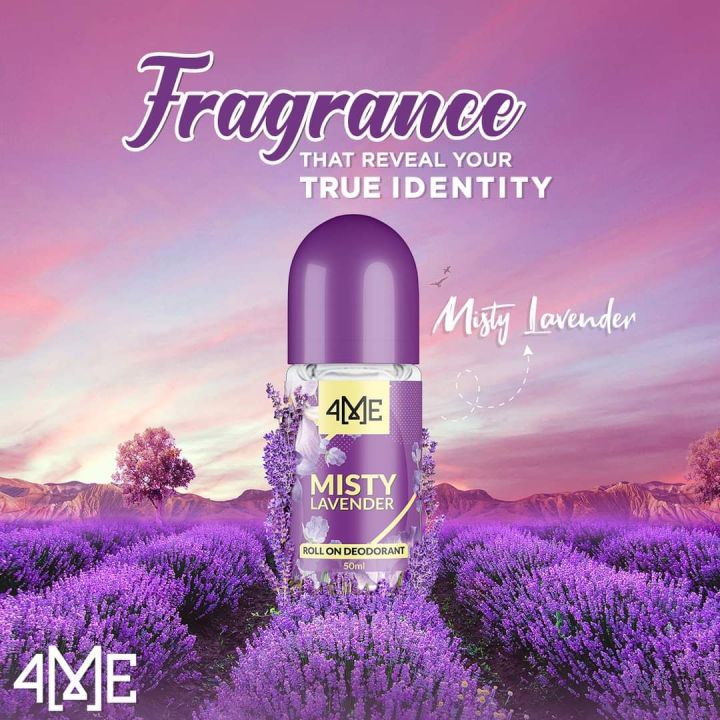 4Me Misty Lavender Roll On Deodorant 50ML